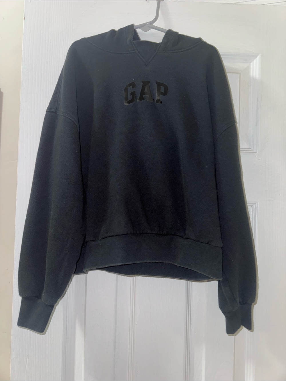 GAP Kids Girl Black Logo Pullover Hoodie Size L 10